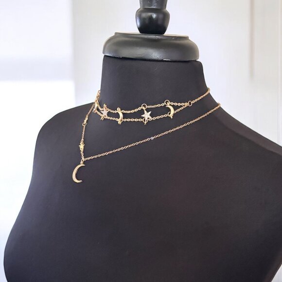 Boho Star Moon Necklace - Picture 3 of 4